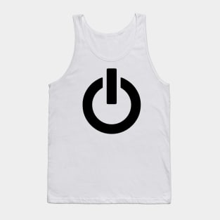 Power Button (black) Tank Top